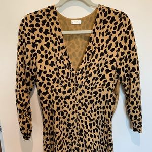 RIXO Cheetah Midi Dress